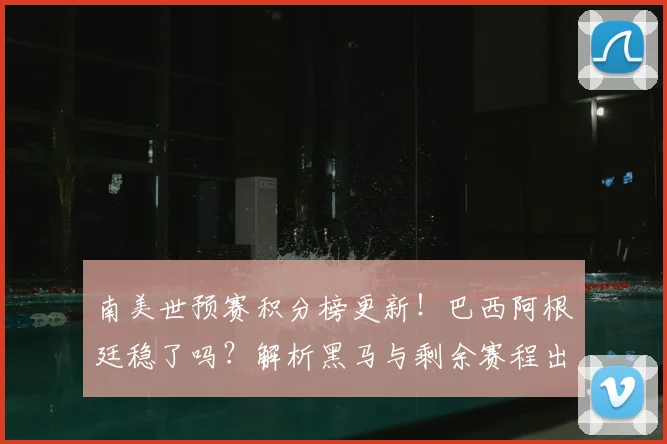 南美世预赛积分榜更新!巴西阿根廷稳了吗?解析黑马与剩余赛程出线形势